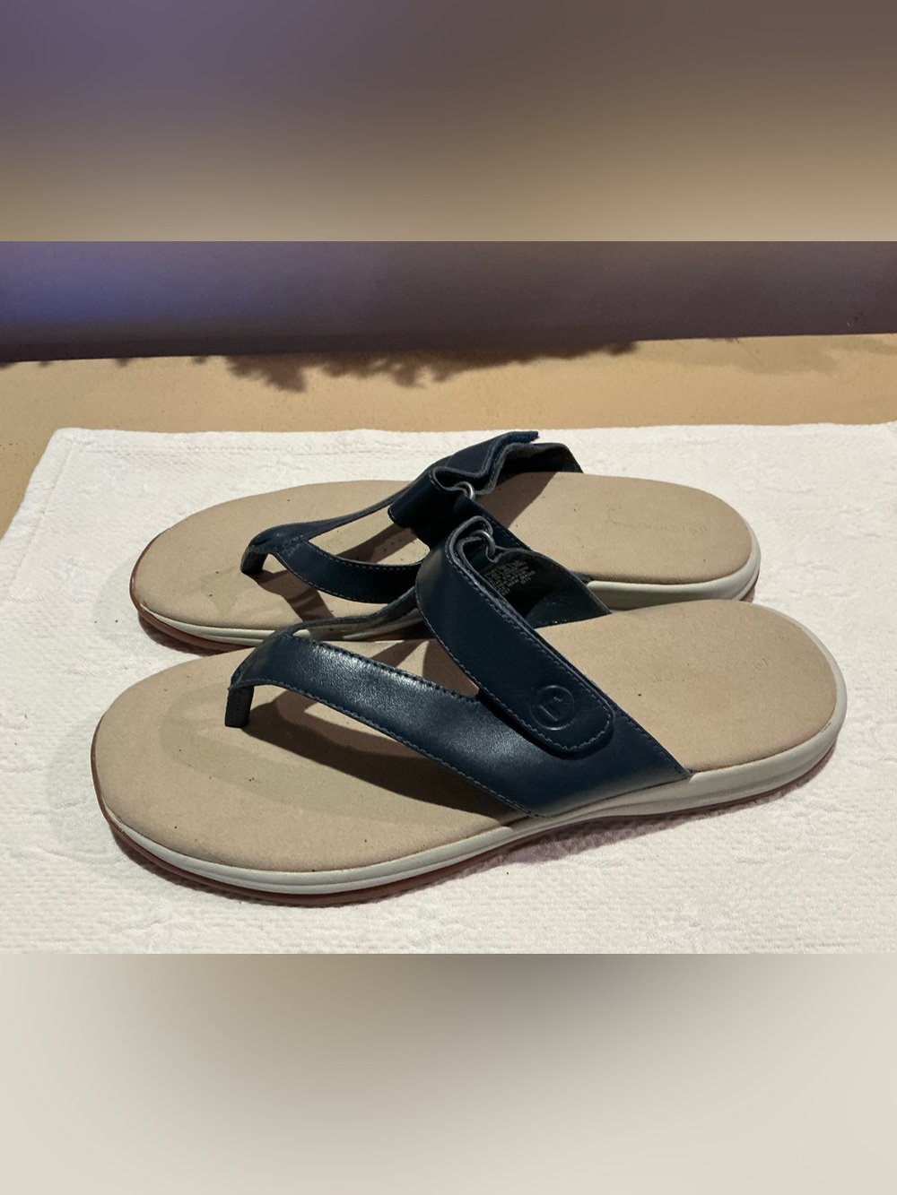 Blue Leather Rockport  Adjustable Sandals Size 9